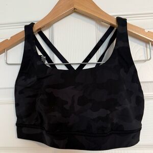 COPY - Lululemon Energy sports bra, black camo, size 8